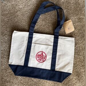 Trader Joe's Canvas Tote Bag - Navy & Natural